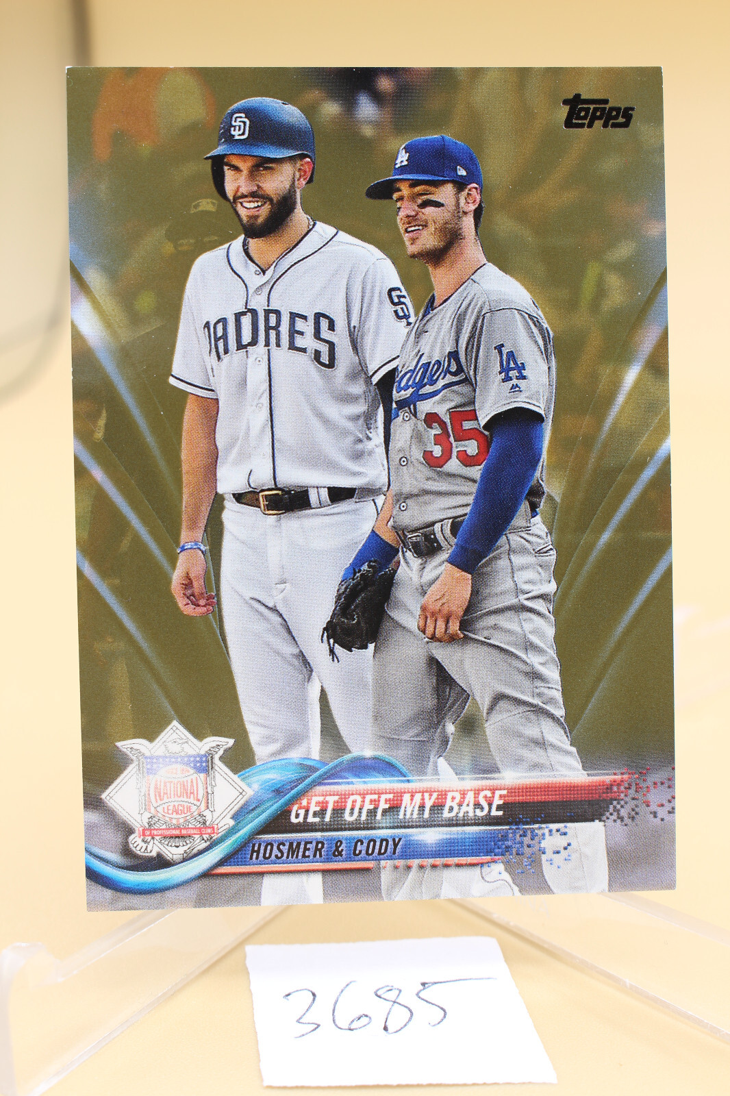 2018 Topps Update Gold #US150 Get Off My Base Hosmer Bellinger /2018 NM+