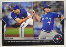 Zach Pop/Jordan Romano 10/2/2022 Topps Now MLB Canadians #1003 BLUE JAYS SP /477
