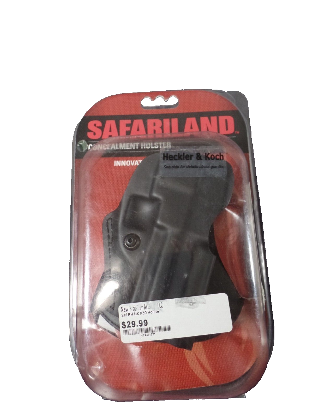 Safariland HK P30 Black Concealment Holster-Belt Loop Paddle-Lined Inside- NIB