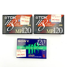 TDK  Sony Digital 8/Hi8 Camcorder Video Cassette Tapes MP 120-LOT of 3