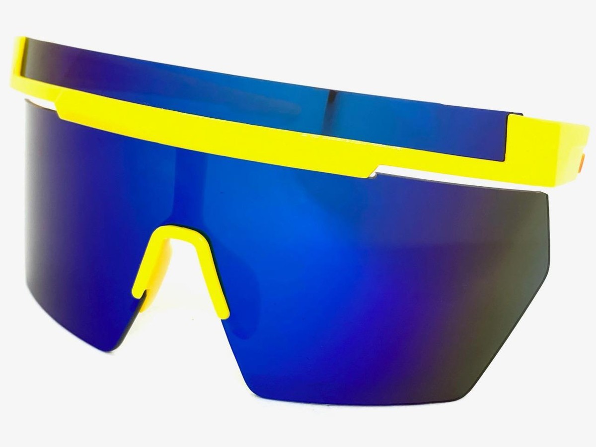 Oversized Wrap Around Sunglasses Yellow Retro Big Shield UV Protection Amazon.com: Solar Shield Fits-Over Sunglasses - SS  main image 2