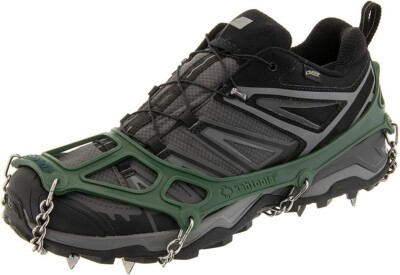 Kahtoola MICROspikes -snow, ice, trail hiking crampons - GREEN, EXTRA SMALL (XS)