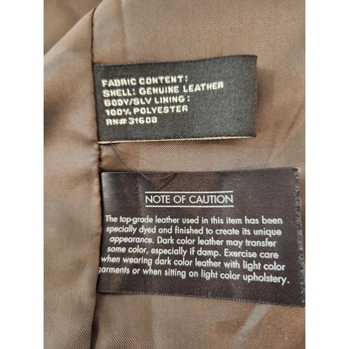 Jos A Bank Executive Collection Suede Leather Jacket Mens XL Brown - Picture 8 of 9