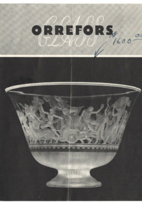 VINTAGE 1940s ORREFORS GLASS SWEDEN ILLUSTRATED BROCHURE! FEATURED ARTISTS WORKS