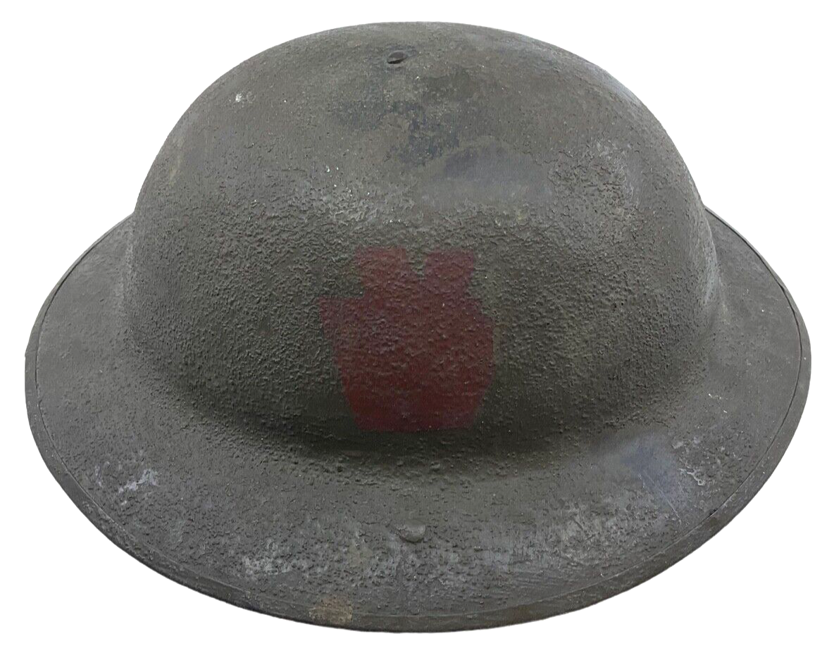 WW1 US AEF 28th Infantry Division Flashed Mk1 Combat Helmet