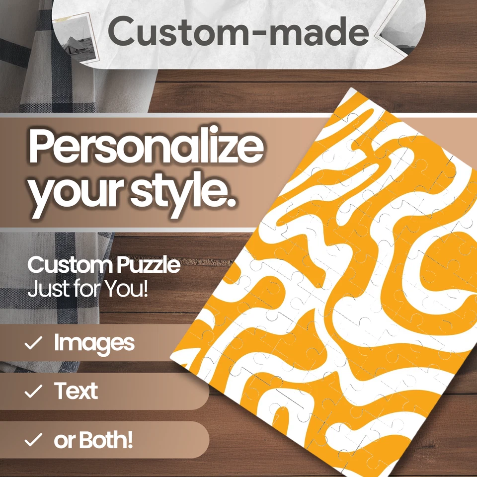 PERSONALISED A5+ Wooden Puzzle: 60 Pieces PHOTO & MESSAGE Ideal Gift UK Made - Image 4 of 4