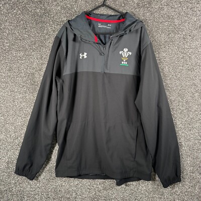 Under Armour Wales Rugby Jacket Mens Medium Black Union