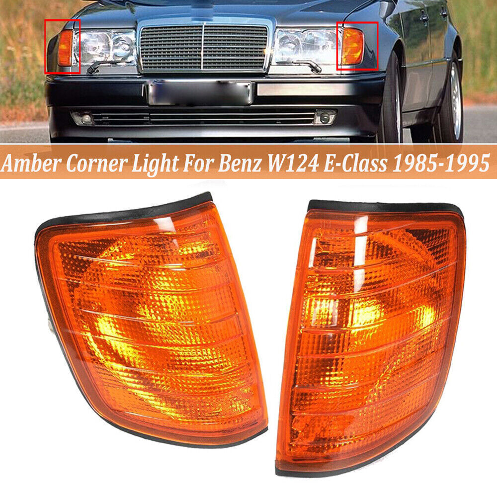 For 85-95 Mercedes Benz W124 E Class L+R 2x Amber Corner Light