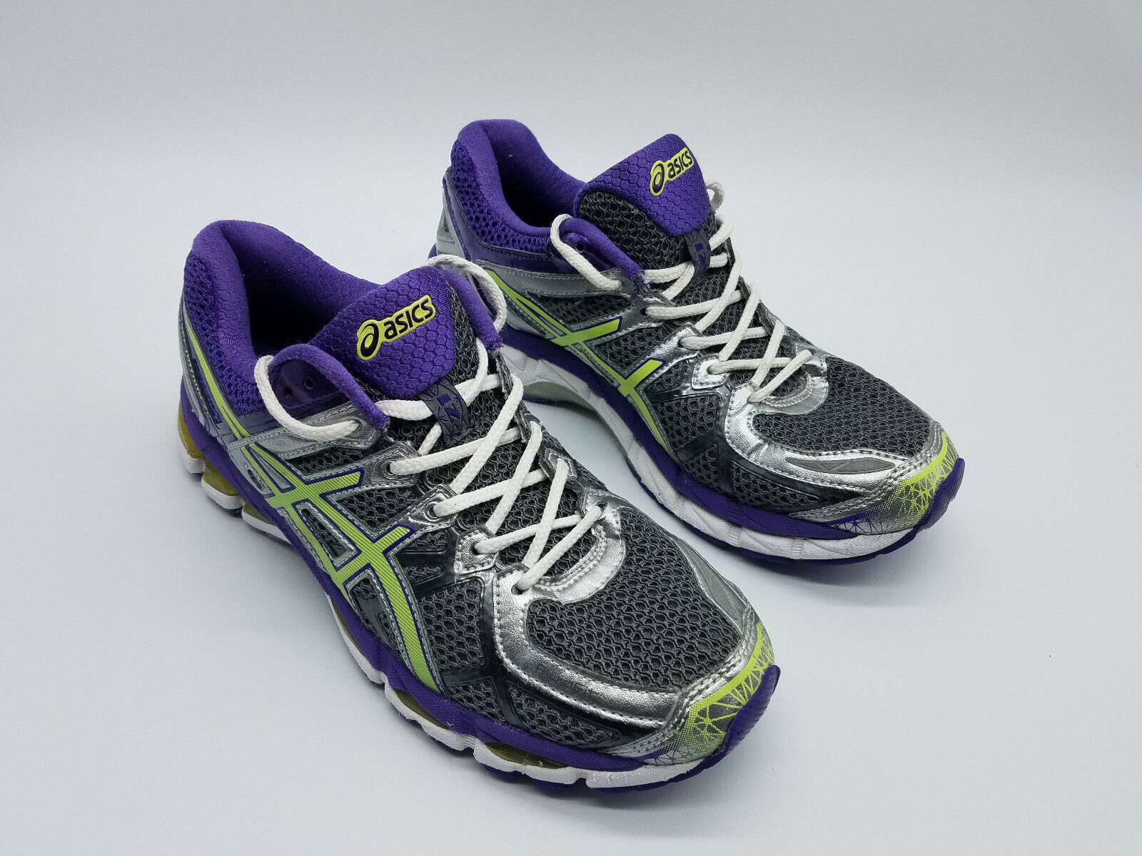 Asics Gel-Kayano 21 Women's Running Shoes Gray/Purple/Neon Green T4H7N Size 8 | eBay Asics Gel-Kayano 21 Women's Running Shoes Gray/Purple/Neon Green T4H7N Size 8 | eBay