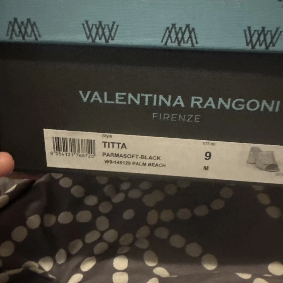 Valentina Rangoni Titta Ot Slide Negro Parmasoft Talla 9 Nuevo Foto 2 de 2