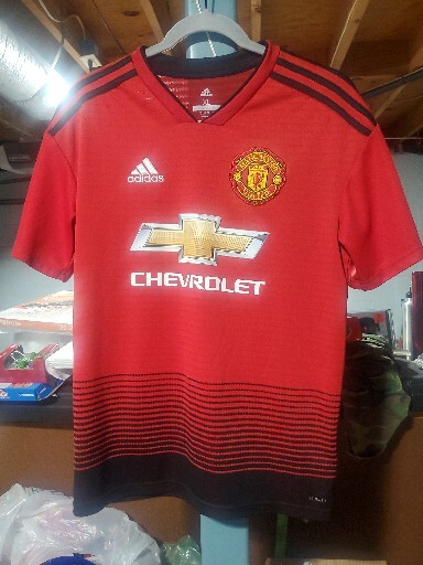 Adidas Manchester United Soccer Jersey Chevrolet Climalite Men's