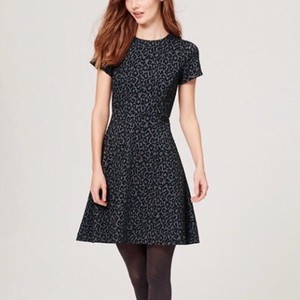 grey and black leopard print dress