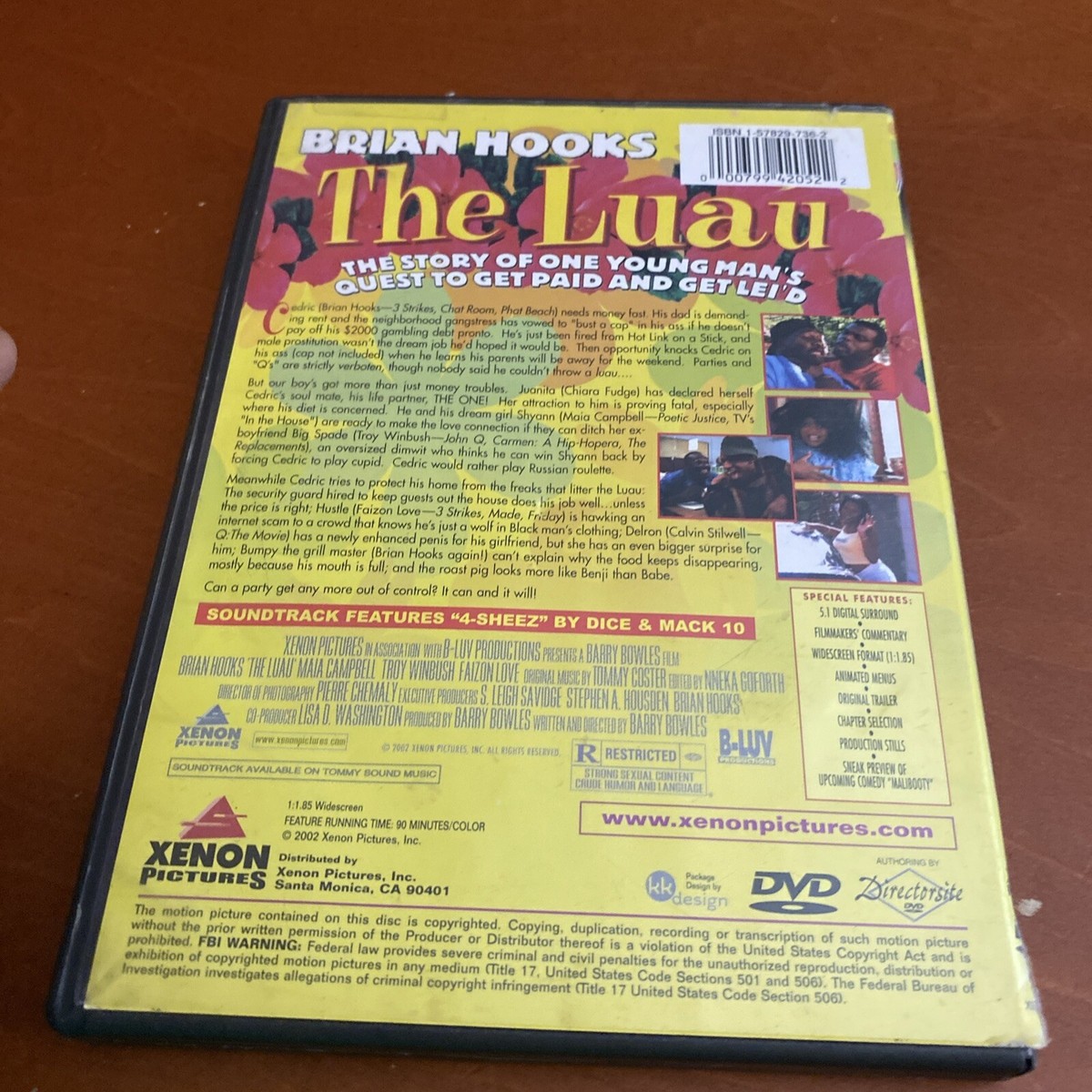 The Luau DVD Brian Hooks Faizon Love Maia Campbell Barry Bowles