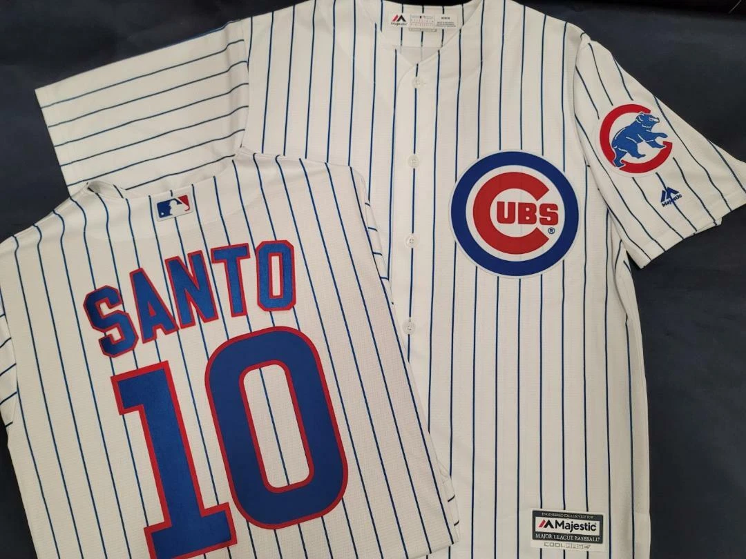 2105 Mens Majestic Chicago Cubs RON SANTO SEWN Baseball JERSEY All Sizes