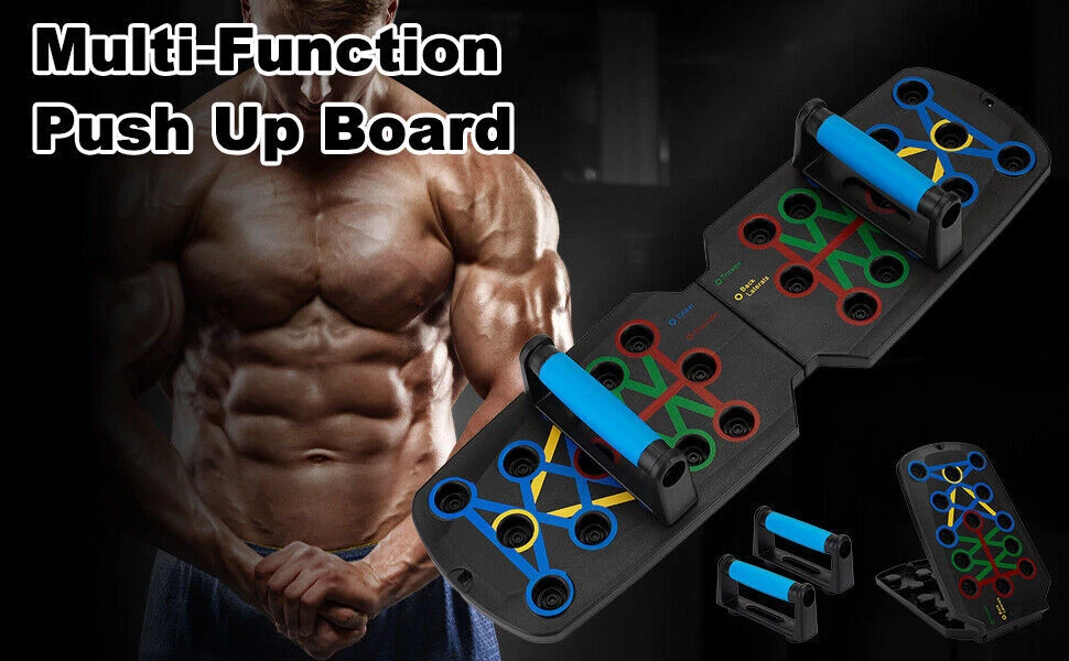 28 In 1 Push Up Rack Board System – Attrezzo Fitness Pieghevole Per Allenamento Multifunzione Casa Palestra