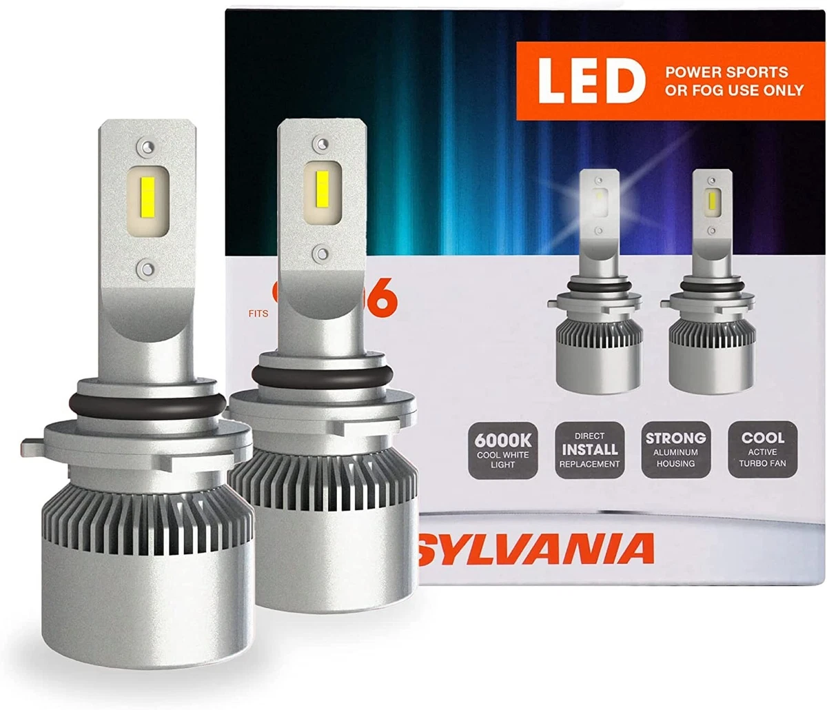 Sylvania Powersports LED White 6K 9006 Two Bulbs Head Light Low
