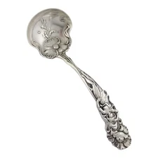 Sterling ALVIN 6 1/4" Cream Serving Ladle RAPHAEL 1902 Art Nouveau ~no mono