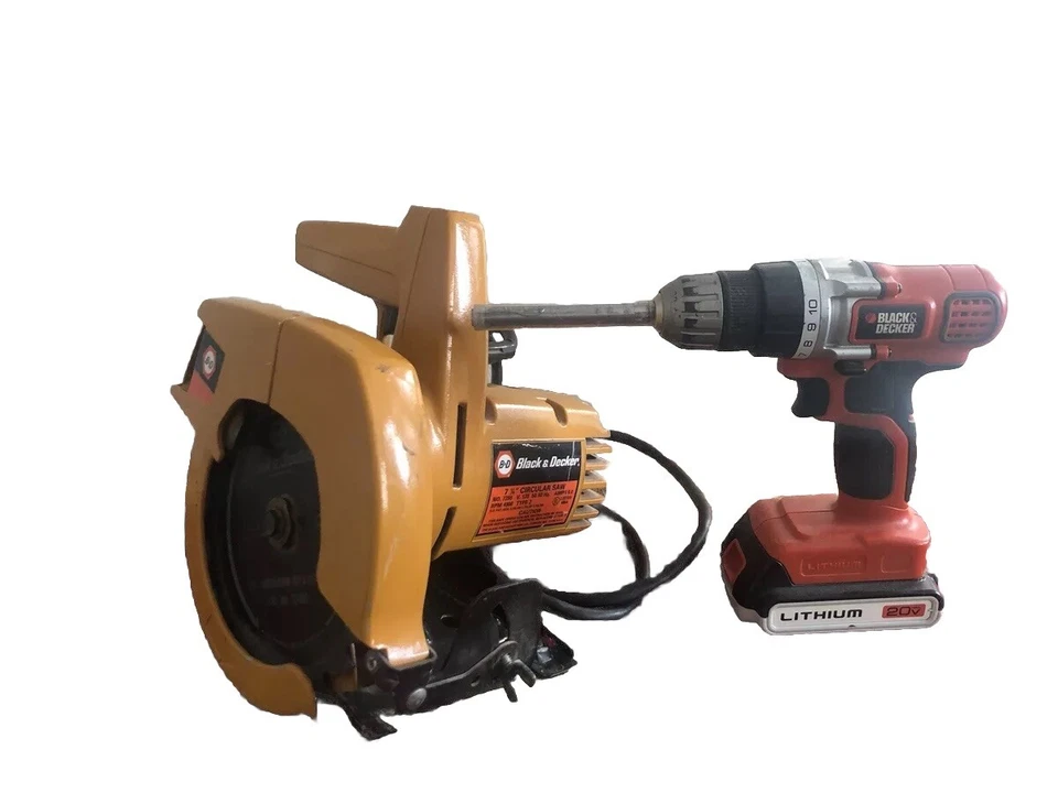 Black+Decker Power Tools Combo Kit Circular Saw, Drill Driver, Lithium Battery - Image 2 of 3