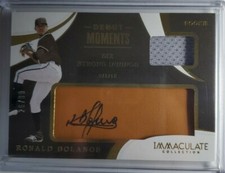 2020 Immaculate Ronald Bolanos Debut Moments JERSEY RELIC AUTO AUTOGRAPH RC /99