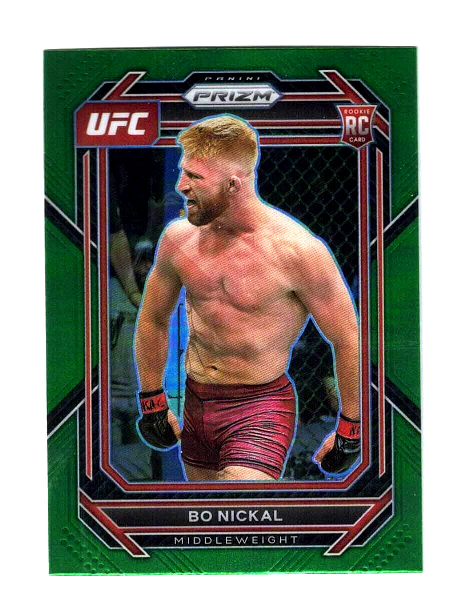 2023 Panini Prizm UFC BO NICKAL Green Prizms Rookie RC SP #103