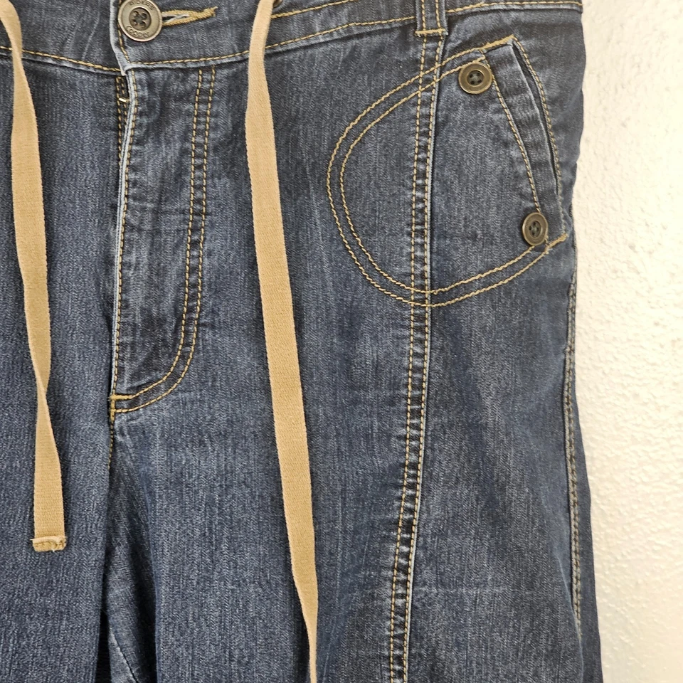 Calça jeans Y2K retrô hip hop streetwear bolsos 35 x 20,5 perna larga folgada - Imagem 4 de 4