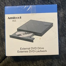 Amicool A11 Light Portable Mobile External DVD Drive USB-C & USB-A