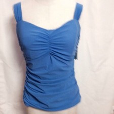 Profile Gottex Tutti Frutti Shirred Underwire Tankini Top Periwinkle NWT