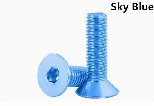 Colorful Aluminum 7075 Hex Socket Countersunk Flat Head Screws M3 M4 - Picture 21 of 25
