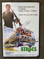 BILL MURRAY SIGNED STRIPES MOVIE POSTER FRAMED AUTOGRAPH JOHN WINGER RARE