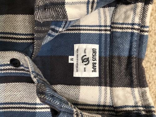 URSUS BAPE BY A BATHING APE FLANNEL SHIRT MADE IN JAPAN Size Medium - Picture 3 of 10