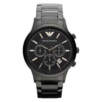 Emporio Armani AR2453 Uhr Schwarz Chronograph Original