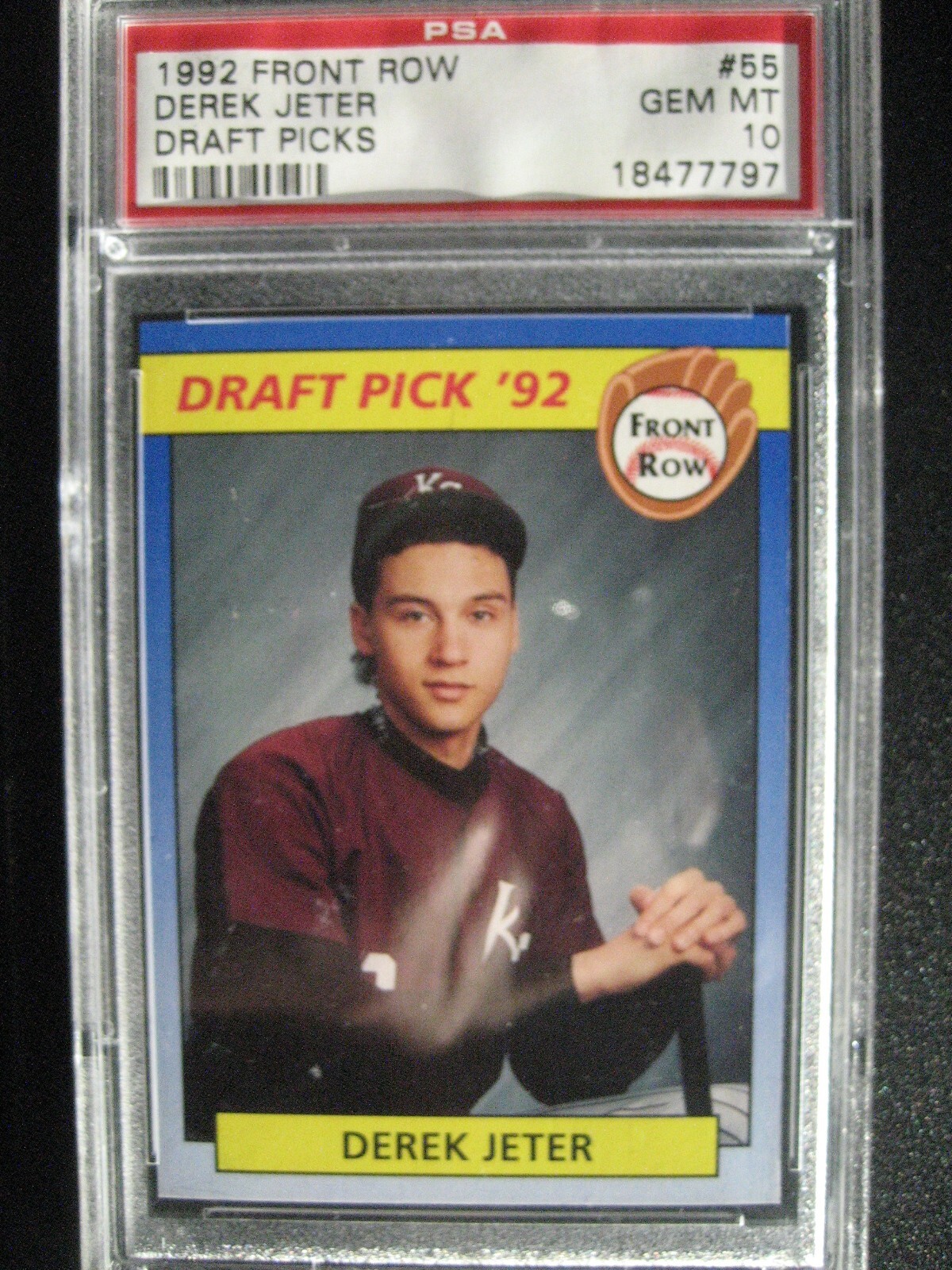 1992 Front Row Draft Picks #55 Derek Jeter Rookie Rc PSA 10 Gem Mint Low Pop