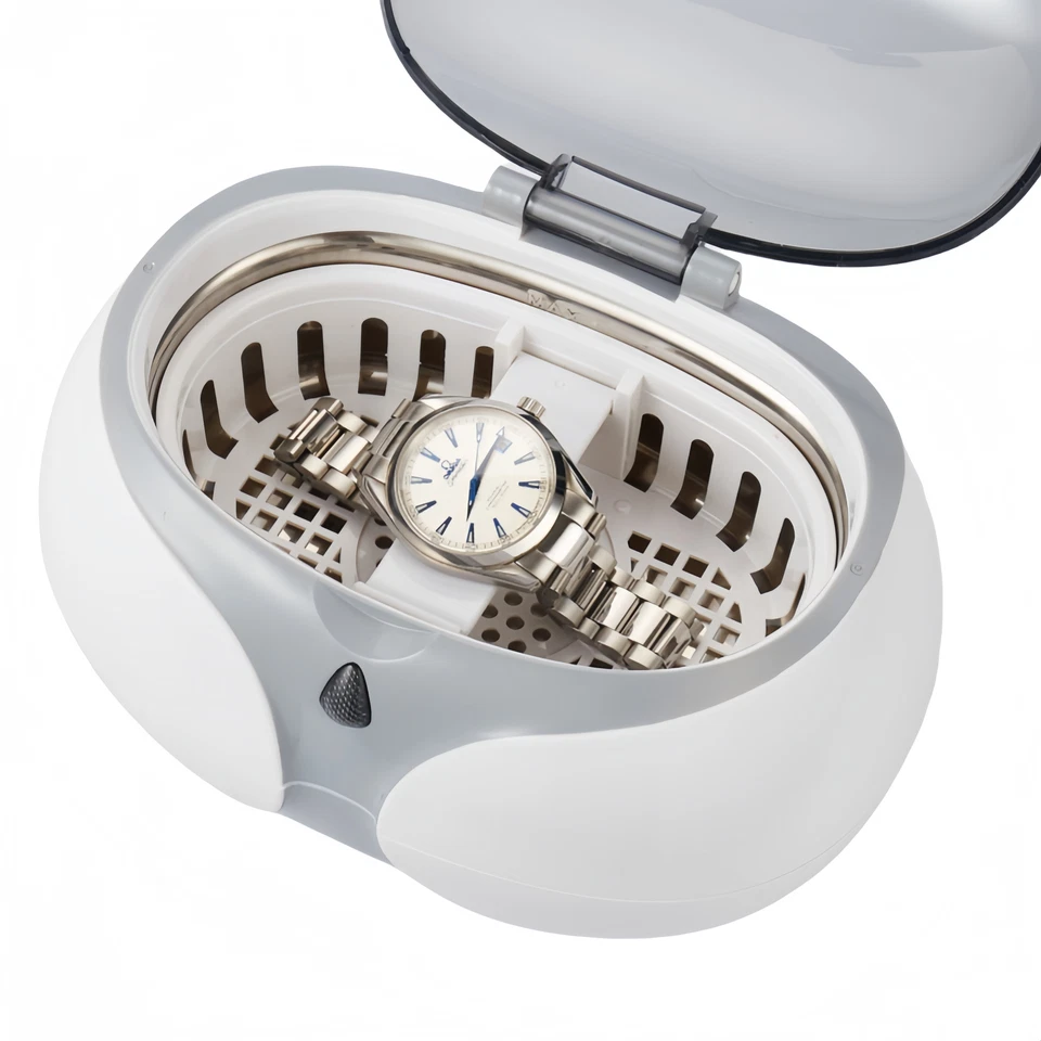 Ультразвуковой очиститель 600 мл | Профессиональная машина для очистки ювелирных изделий, часов, очков - Изображение 2 из 4