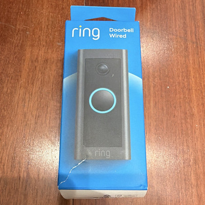 Ring Doorbell Wired Video Doorbell, Hardwired Wi-Fi Motion, Alexa, Black