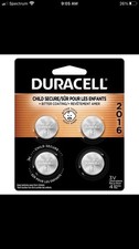 Duracell CR2016 3V Lithium Battery, Child Safety Features, 4 Count Pack