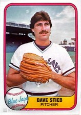 1981 Fleer - Dave Stieb #414 Toronto Blue Jays MLB Baseball Card Near Mint