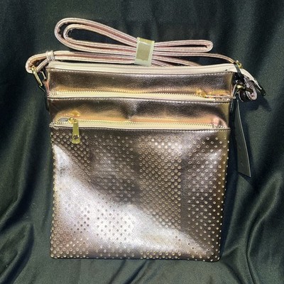 Deluxity Los Angeles Pink Shimmering Crossbody Bag NWT