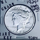 1924 S PEACE SILVER DOLLAR HI GRADE GENUINE U.S. MINT RARE KEY COIN 9384