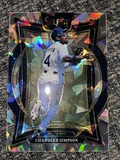 2025 Panini Select-Chandler Simpson-Tampa Bay #65 Cracked Ice Silver Prizm-RC