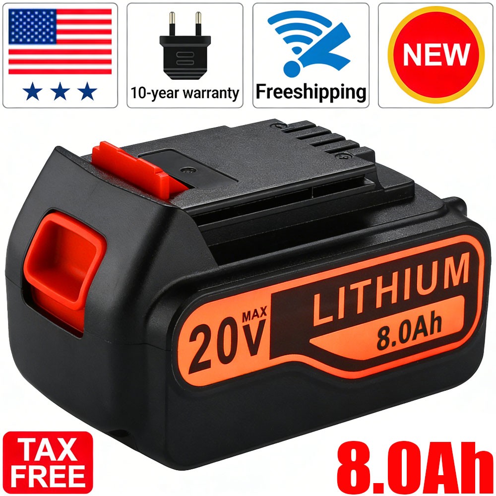 8.0Ah 20Volt LB2X4020 Battery FOR Black&Decker 20V MAX Lithium LBXR20 LBX20 NEW