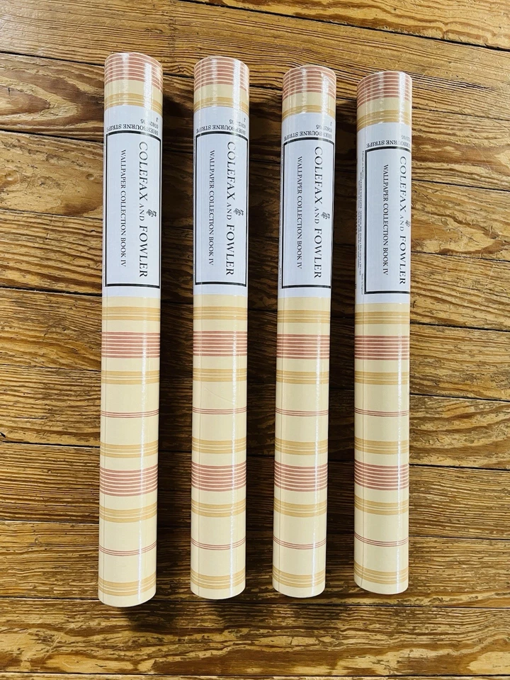 4-ROLLOS Colefax and Fowler “Sherborne Stripe” Papel Pintado Inglaterra 07620/05 Libro IV Foto 2 de 4