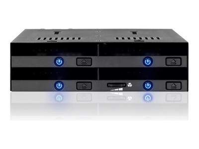 Icy Dock FlexiDock 4x 2.5'' to 1x 5.25'' Bay Mobile Rack SATA MB014SP-B R1