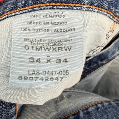Jeansy Wrangler 20X 01 Competition męskie niebieski relaksacyjny krój prosta nogawka 34x34 01MWXRW - Zdjęcie 7 z 9