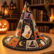 Vintage Halloween Witch Hat, Spooky Gothic Costume Accessory
