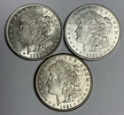 AU 1921 P D S Morgan Silver Dollars Almost Uncirculated U.S. $1 Coins UNC PDS