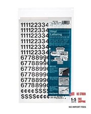 Self-Adhesive Vinyl Numbers, 210 per Pack 01110 1/2 Inch High Black