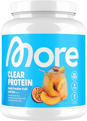 MORE Clear Protein, Peach Passionfruit Ice Tea, 600 G, Protein Drink Mit Whey Is