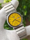 Seiko 6319-7040 Vintage Mens Watch Mystery dial 24 hours yellow Ultra Rare watch