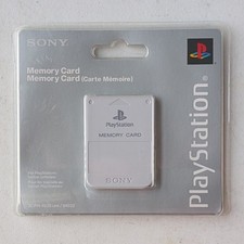 Official Sony PlayStation PS1 Light Gray White Memory Card SCPH-1020 UHI / 94032