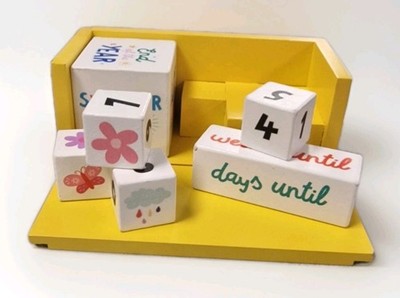 Countdown-Kalender aus Holz für besondere Anlässe ideal für den Unterricht von Kindern